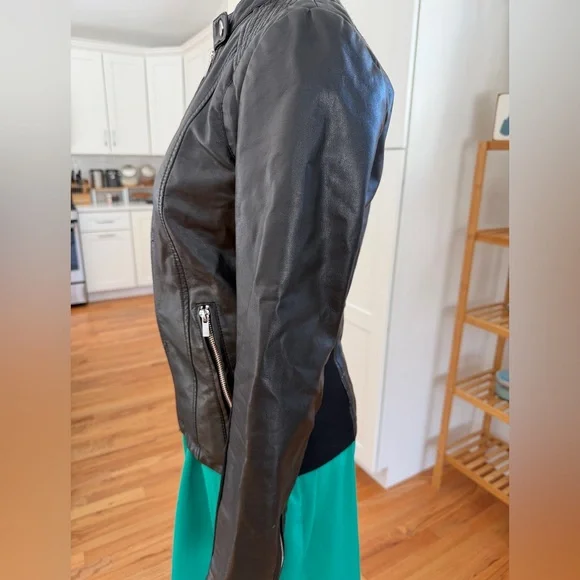 Express Black Faux Leather Jacket - Picture 4 of 8